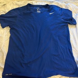 nike dri-fit tee. blue. mens large.